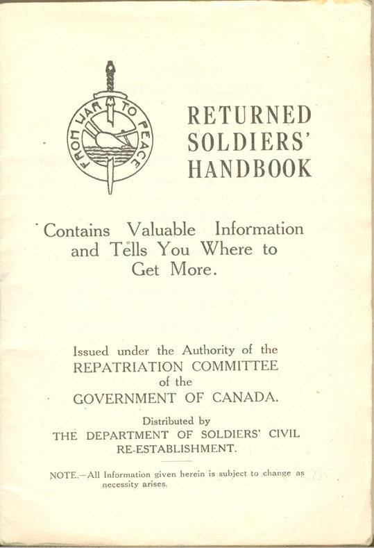 Returned Soldiers' Handbook 1
Page 1