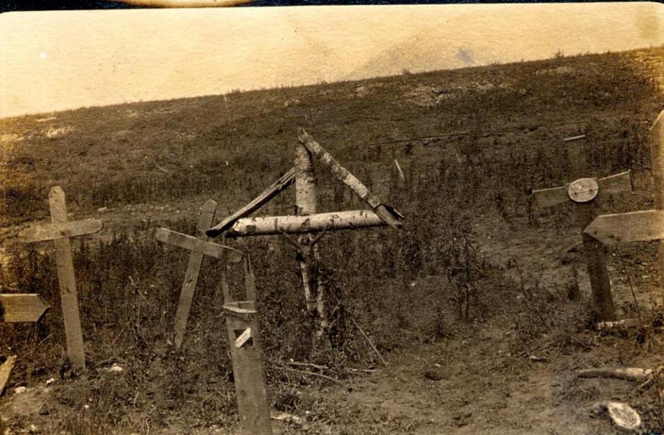 Photo Album, page 10: German graves near Somme, France.