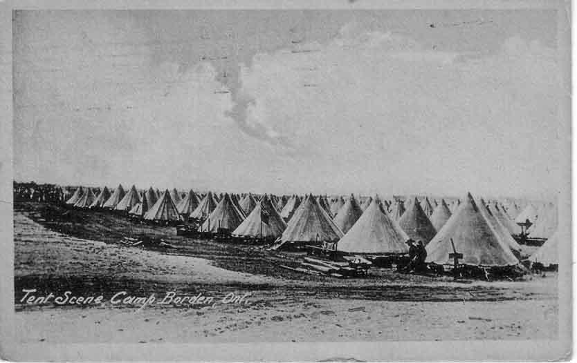 Tents at Camp Borden, Ontario, nd.