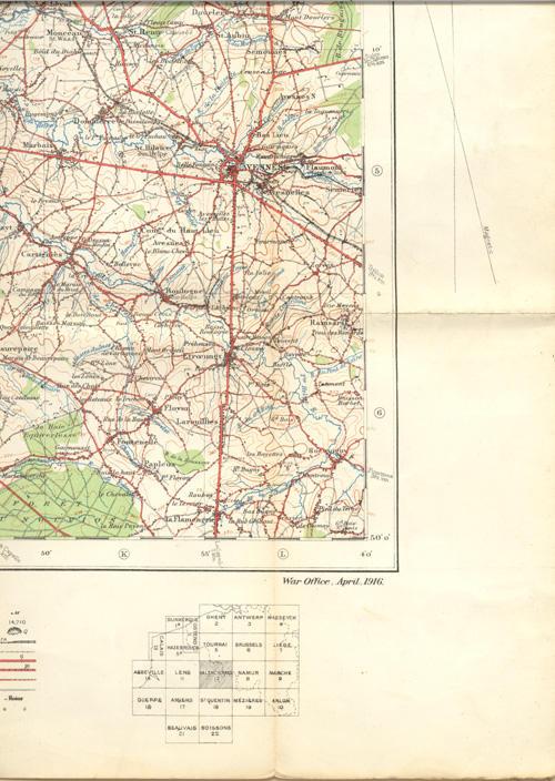 Map of Valenciennes Belgium
April 1916
Bottom Right #1