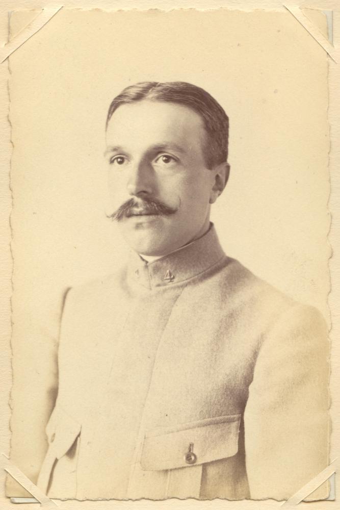 Portrait of unidentified officer, Heidelberg P.O.W. Camp, Germany, Aug. 1916, WWI