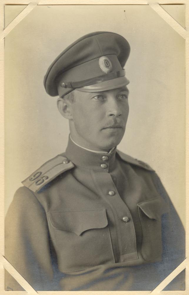 Portrait of unidentified officer, Heidelberg P.O.W. Camp, Germany, Aug. 1916.