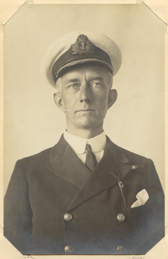 Portrait of unidentified officer, Heidelberg P.O.W. Camp, Germany, Aug. 1916.