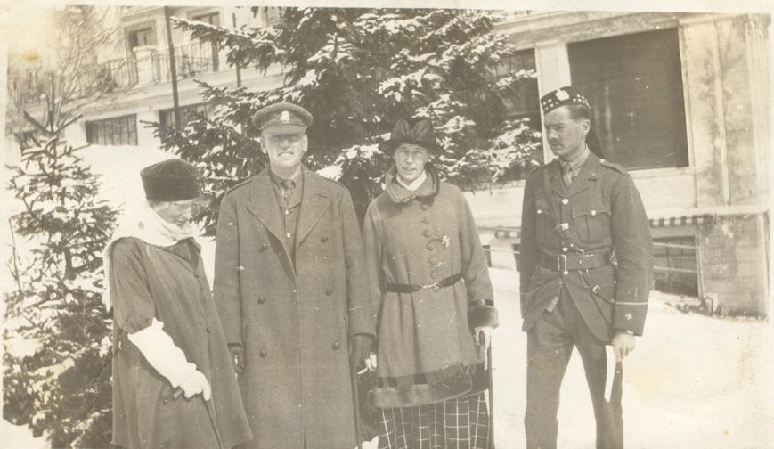 John & Annie McLurg during P.O.W. internment Mürren, Switzerland, Aug. 1916 to Dec. 1917, WWI