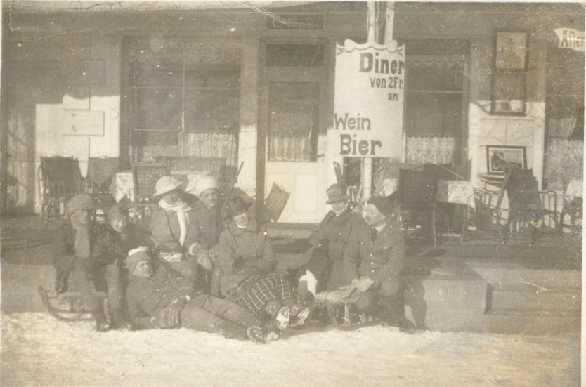 Group photo Mürren P.O.W. Camp, Switzerland 1916/1917. WWI
