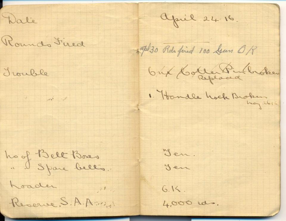 #1 Notebook
April 24th Entry
1916