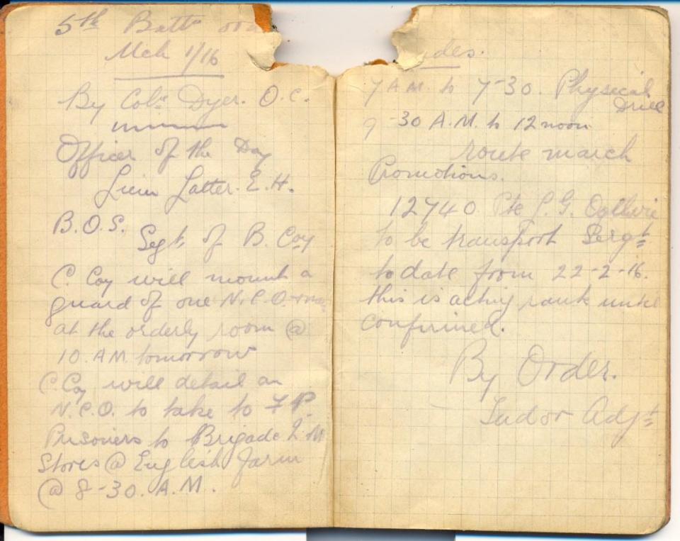 #2 Notebook
March 1 Entry
1916
