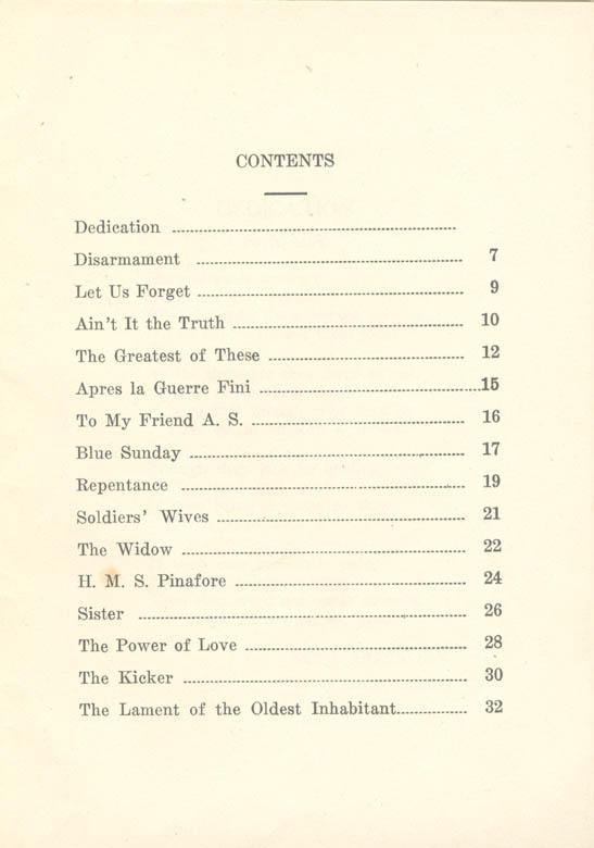 Table of Contents.