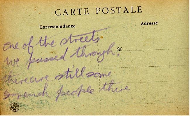 Postcard 9, back.