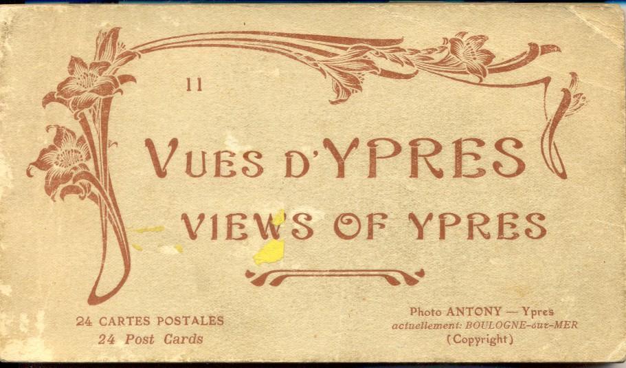 Set of Postcards Depicting
"Views of Ypres"
Cover