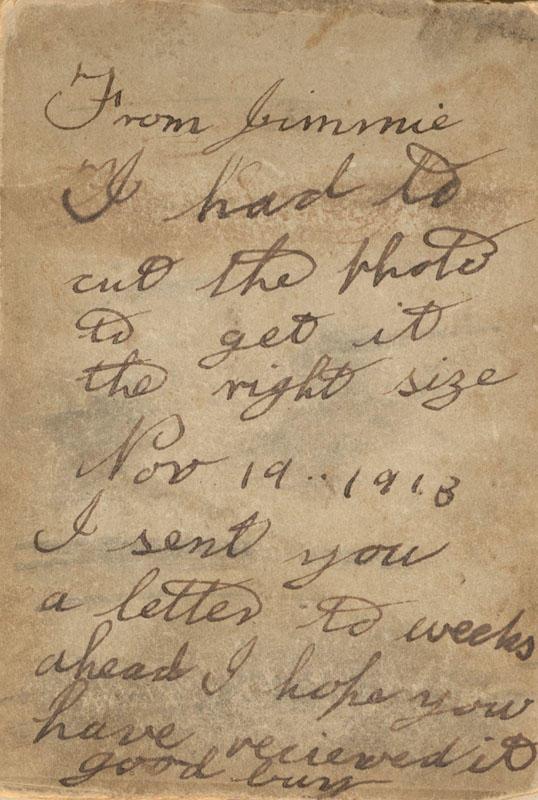 Back.  James Parker, 1918