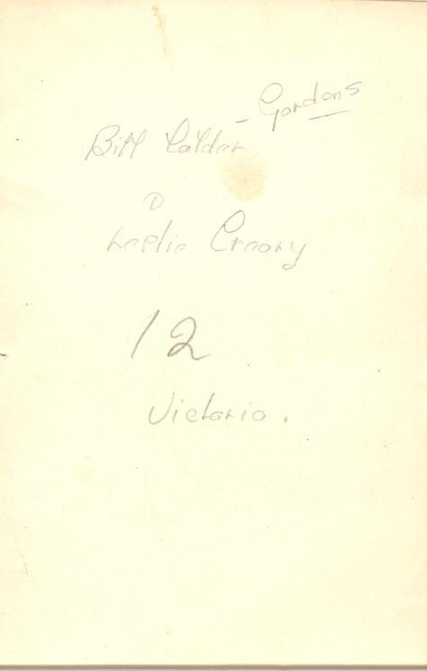 William Calder (left)
Leslie Craary (right)
Feb.6th 1915
Back