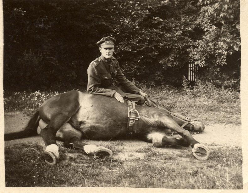 Ira Holmes and a horse, nd.