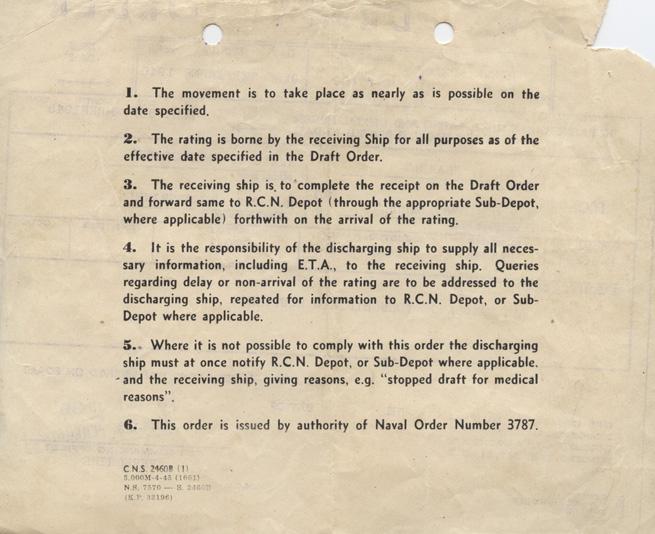 Pinder. Draft order. 1945