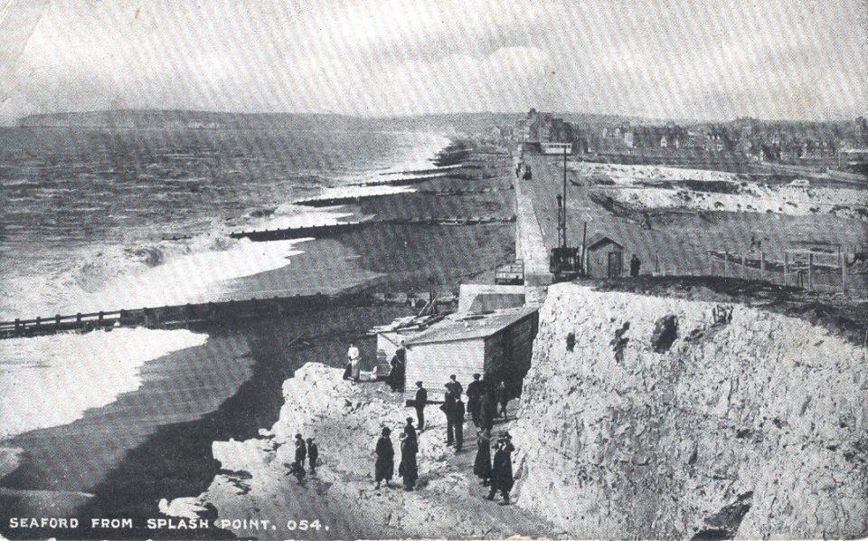 Postcard to Geroge
From Mildred
Depicting
Splash Point at 
Seaford, Sussex
Sept. 28, 1917
Front